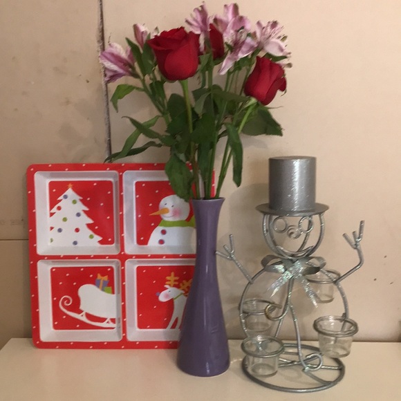 VINTAGE SNOWMAN CANDLE HOLDER - Picture 12 of 13